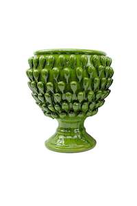 Husk Hobnail Planter - Green