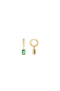 Fairley Crystal Hoops - Emerald