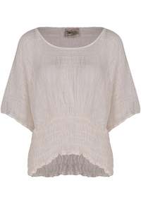 New Arrivals: La Bottega Di Brunella Vischio Top - Latte