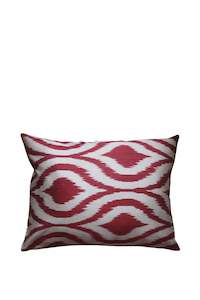 Les Ottomans: Les Ottomans Silk Cushion - Red