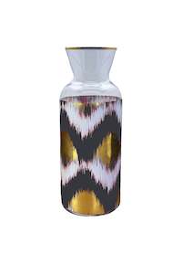 Les Ottomans Ikat Jug - Black