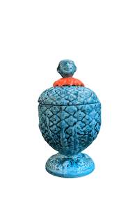 Les Ottomans: Les Ottomans Monkey Box - Blue