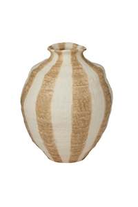 Husk Rayas Vase - Taupe