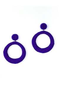 Deepa Gurnani: Deepa Gurnani Asta Earring - Cobalt