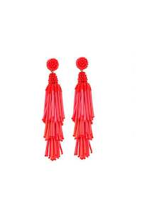 Deepa Gurnani Rain Earring - Red