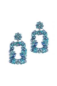 Deepa Gurnani: Deepa Gurnani Anushka Earring - Turquoise