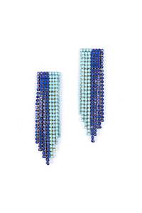 Deepa Gurnani: Deepa Gurnani Rayla Earring - Cobalt