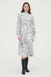 Stine Goya: Stine Goya Pleated Dress - Print