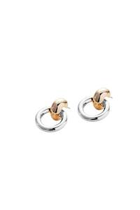 Jenny Bird Puffy Earring - Silver & Gold