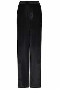 Pops Of Red: Husk Velvet pant - Black