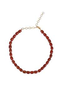 Pops Of Red: Alouette Design
 Barrel Necklace - Amber