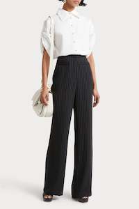 Monochromatic Moments: Husk Pia pant - Black Strp