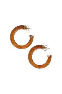 Le Jardin: Gas Bijoux Abalone Earring - Amber