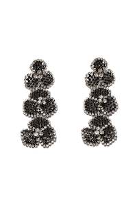 Off And Racing: Silvia Gnecchi Camelia Earring - Black