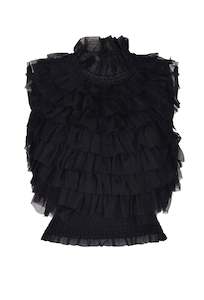 Kirrilys Spring Racing Picks: Husk Dahlia top - Black