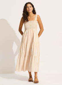 Seafolly Shirred Midi Dress