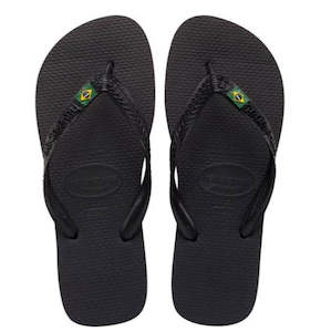 Havianas Black Brazil LogoTop Jandal