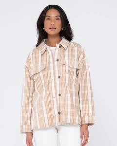 Womens Outerwear: Rusty Stemming Oversized Shirt