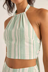 Rhythm Dinero Stripe Halter Top