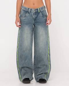 Rusty Flip Mommy Low Rise Wide Leg Denim Jean