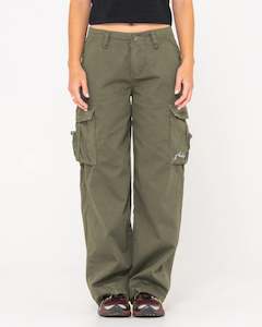 Womens Pants Leggings: Rusty Girl Low Rise Wide Fit Cargo Pant