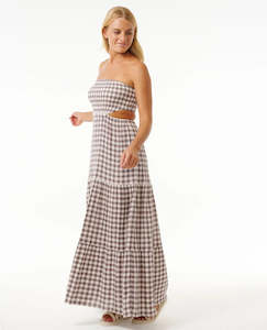 Womens Dresses: Ripcurl Premium Surf Check Maxi Dress