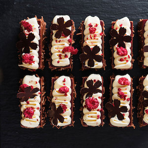 Mini Raspberry Lamingtons (GF) - SOLD OUT - Hyatt Pantry Restaurant - Wynyard Qu…