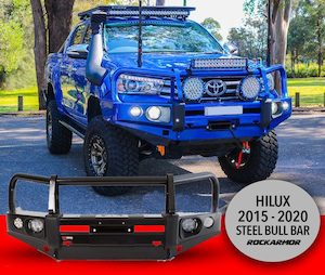 Rockarmor Elite Steel Bull Bar To Suit Toyota Hilux VIGO N80 2015-2020 (Full Bar…