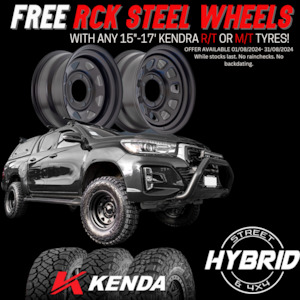 AUGUST DEAL : Free RCK Steel Wheels with Kenda R/T & M/T tyres!