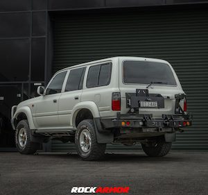 Rockarmor Steel Dual Wheel Carrier To Suit Toyota Landcruiser  Fj80 1992-1997