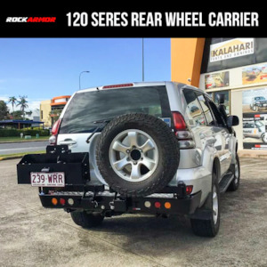 Rockarmor Steel Dual Wheel Carrier To Suit Toyota Prado 120