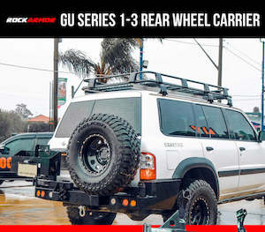 Rockarmor Steel Dual Wheel Carrier To Suit Nissan Patrol Y61 GU1,2,3 1997-20004 And GU Wagon