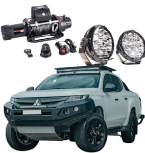 ROCKARMOR GT HOOPLESS BULLBAR COMBO PACK TO SUIT MITSUBISHI MR TRITON