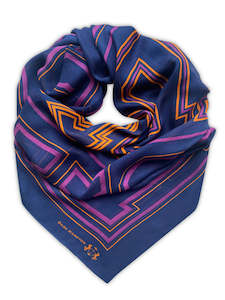 The Glover  Scarf | Blue/Pink/Tan