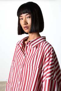 Fredrick Shirt | Red/White Stripe