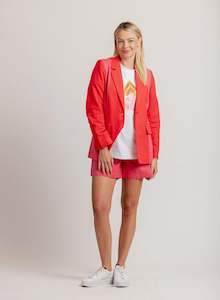 Tess Blazer | Red and Pink