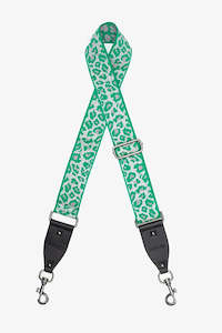 Antler: Bag Strap Cheetah | Silver & Green