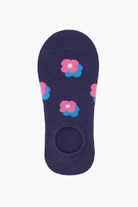 No Show | Navy Daisy Sock