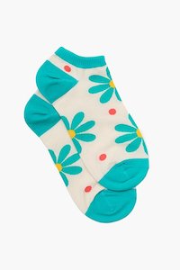 Ankle Sock | Daisy Turquoise