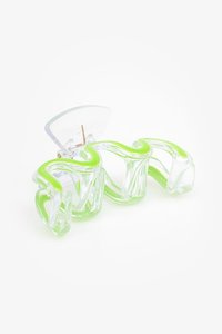 Hair: Claw Clip | Green Swirl