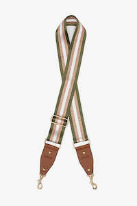 Bag Strap | Khaki/Rose Gold Stripe