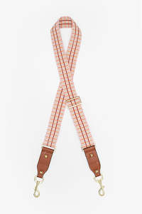 Bag Straps: Bag Strap | Pink Red OJ Grid