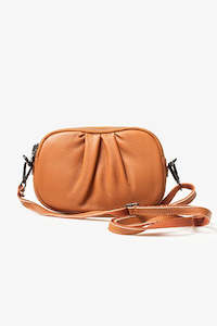 Evie Gathered Leather | Tan