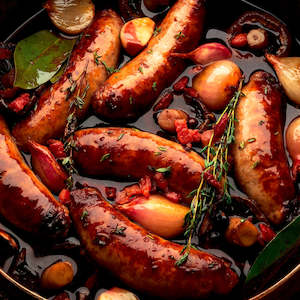 Butchery: La Fermiere Genuine Angus Beef, Herb & Garlic Sausages 500gm