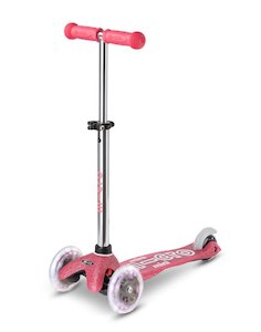 Mini Micro Deluxe Glitter LED 3 Wheel Scooter - Pink