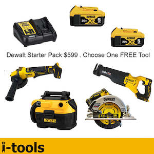 Starter Pack Dewalt .2 x 5ah Battery, Charger + FREE Dewalt Tool