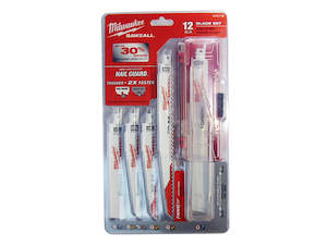 Hand tool wholesaling - including power operated: Milwaukee 49-22-1129 12-Piece Sawzall Blade Set