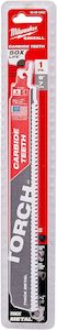 Hand tool wholesaling - including power operated: Milwaukee 48-00-5202 Sawzall Torch 7 TPI 9" Carbide Blades 1PK