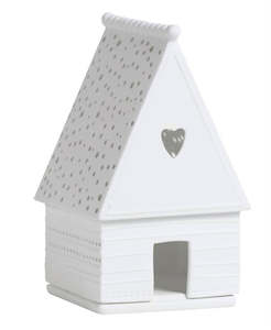 Homewares: Gingerbread Heart Porcelain Tealight House