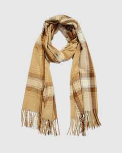 Homewares: Oxford Scarf Plaid Camel